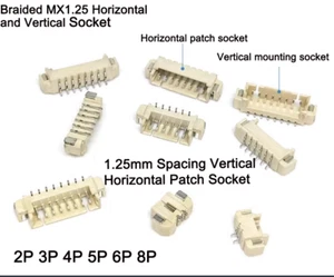 1.25mm Socket Connector Horizontal/Vertical SMD 2 3 4 5 6 7 8 9 10 11 12 Pin - Picture 1 of 7