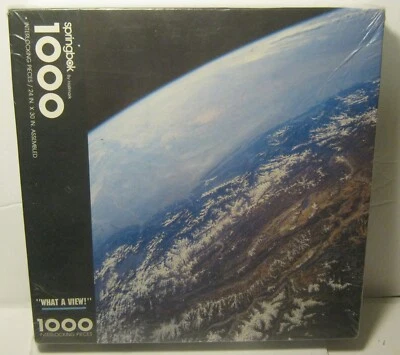 Vintage Springbok 1000 Piece Jigsaw Puzzle WHAT A VIEW Spaceshot of Earth NEW!!! - Image 1 of 2