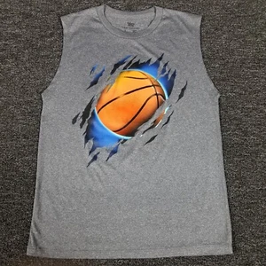 Tek Gear Tank Top Boys Large Gray Athletic Basketball Sleeveless Gym Workout - Picture 1 of 8