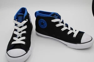 CONVERSE ALL STAR CHUCK TAYLOR Black/Blue (Mesh) High Tops 659022F Junior size 3 - Picture 1 of 5