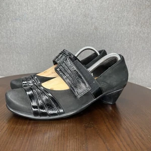 Naot Attitude Pump Heels Women's 39 / 8 Black Suede Mary Jane Comfort Career - Picture 1 of 20