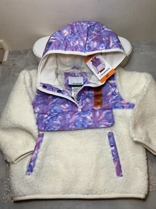 1 Madison Jacket Toddlers Size 2T Pullover Hooded Purple Tie Dye Sherpa Kids NWT - Picture 1 of 10