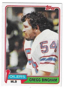 1981 TOPPS GREGG BINGHAM #79 HOUSTON OILERS PURDUE - Picture 1 of 2