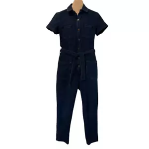 Anthropologie Pilcro Jumpsuit Gr. S Mechaniker Strampler Druckknopf Utility Gürtel - Bild 1 von 12