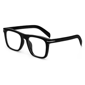 Men Women Clear Lens Designer Non Prescription Classic Black Computer Glasses - Picture 1 of 7
