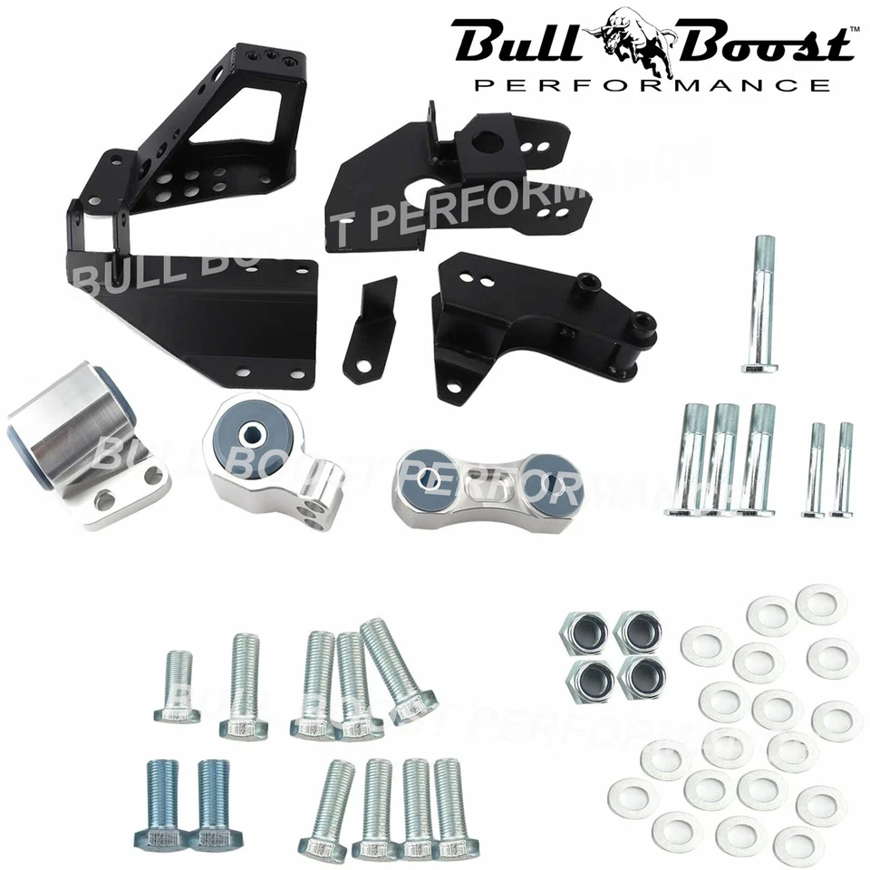 Kit de intercambio de soportes de motor serie EF K para 88-91 Honda Civic CRX EFK2 70A K20 K24 Foto 1 de 4