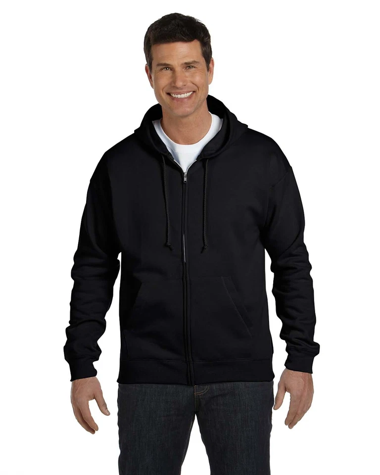 Hanes Comfortblend Ecosmart Full Zip Hoodie P180 Black 3xl