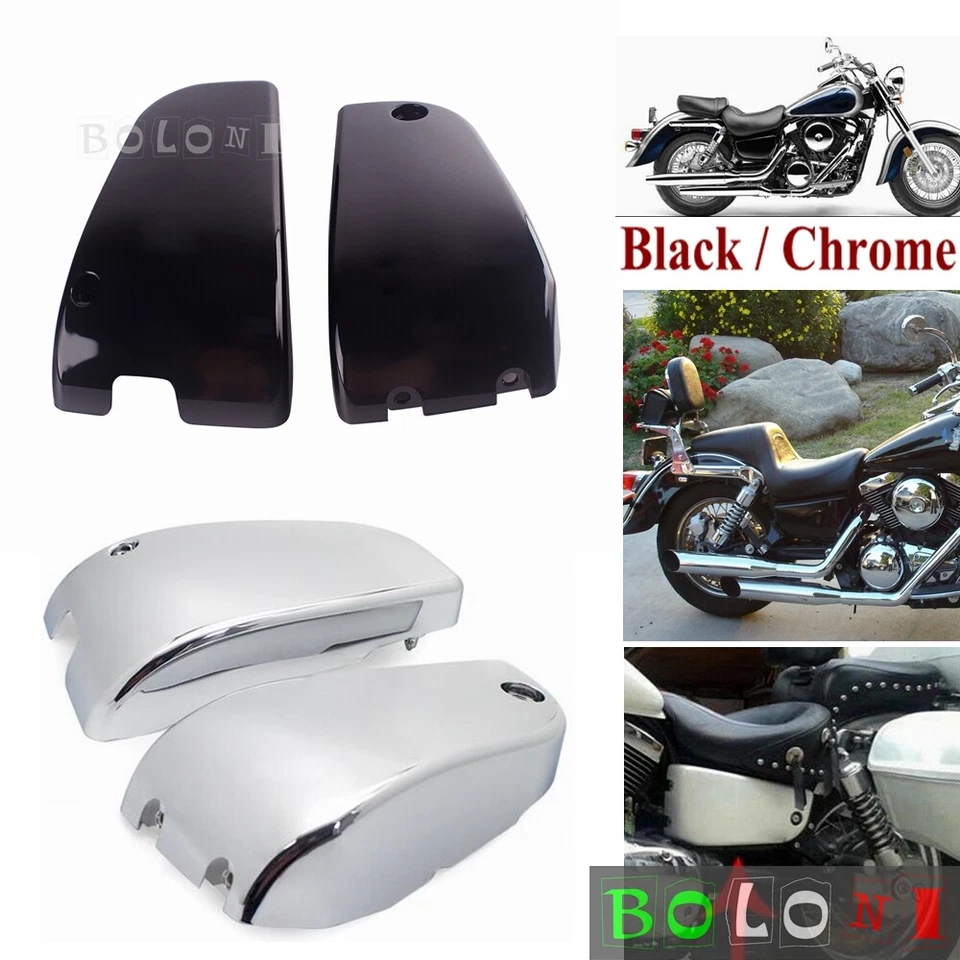 Cubiertas laterales de batería de motocicleta para Kawasaki Vulcan 1500 VN1500 Classic Nomad Foto 1 de 4