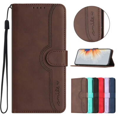 For Samsung Galaxy S24 S23 Ultra S22 S21 FE S10 Solid Color Leather Phone Case - Image 1 of 4