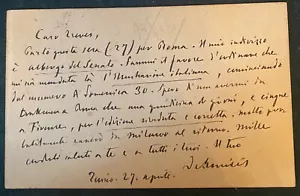 Cartolina autografa di Edmondo De Amicis - Picture 1 of 2