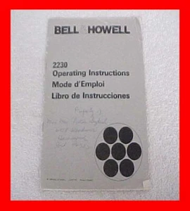 BELL & HOWELL MODEL 2230 MICROSTAR Z SUPER 8 FILMKAMERA BETRIEBSANLEITUNG BOOKLET - Bild 1 von 2