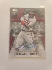 2023 Topps Serie 2 Baseball Stars Autogramm Michael Harris II RC schwarz 193/199 - Bild 1 von 2