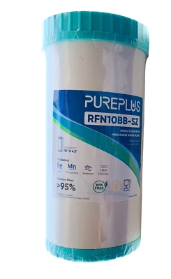 5 Micron 10" x 4.5" RFN10BB-SZ Whole House Iron & Manganese Reduce Water Filter - Image 1 of 2