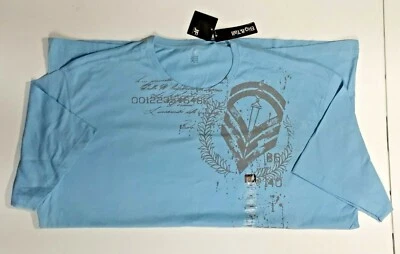 Camiseta Top J Ferrar Para Hombre Grande y Alta Gráfica Azul Talla 2XL Foto 1 de 4