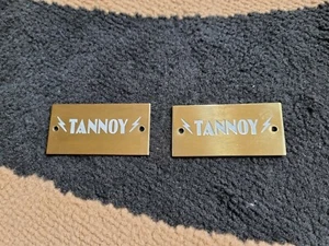 TANNOY BADGES ONE PAIR Custom Made BRASS VINTAGE LOOK TANNOY   - Bild 1 von 4