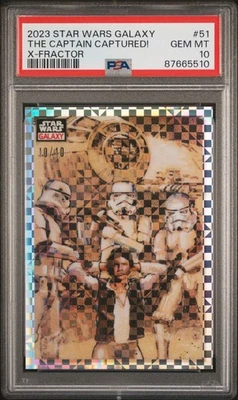 2023 Star Wars Galaxy Han Solo #51 The Captain Captured  X-Fractor 10/10 PSA 10 - Image 1 of 2