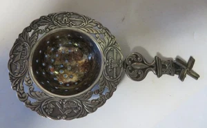 Vintage Silber Teesieb mit verziertem Windmühlengriff - Dutch Holland Souvenir - Bild 1 von 6
