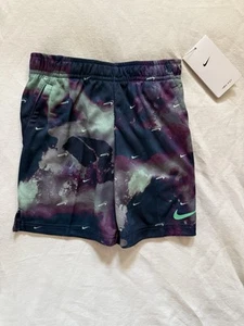 NEW NIKE SHORTS SWOOSH DRI-FIT SHORTS CANYON PURPLE #86K242 NIKE BOYS SIZE 5 - Picture 1 of 6