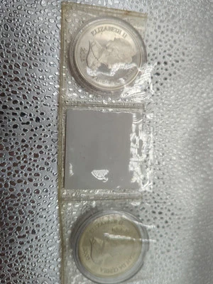 Tristán Da Cunha Juego de 2 Monedas Papa Juan Pablo II 2005 Foto 1 de 4