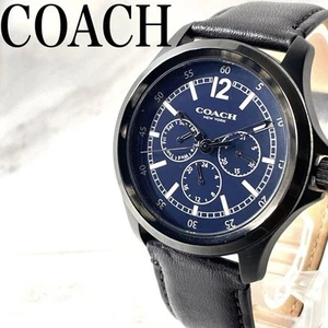 COACH Triple Calendar Navy Dial Wristwatch for Men - Picture 1 of 5
