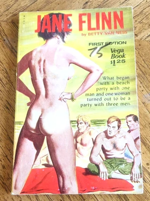 Jane Flinn by Betty Van Ness 1969 Vega # V-58 Vintage Sleaze, GGA. Very Good - Image 1 of 4