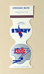Vintage 1984 - Chicago Blitz - USFL - Matchbook Cover With Schedule 🏈🏈 - Picture 1 of 2