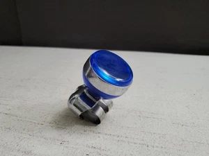 Vintage Hollywood Cobalt Blue Steering Wheel Spinner Suicide Knob Necker Brodie - Picture 1 of 14
