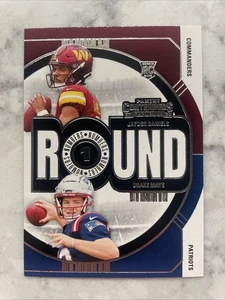 2024 Panini Contenders - Round Numbers Jayden Daniels, Drake Maye #1 (RC) - Picture 1 of 2