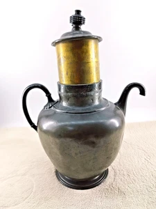 Antique Royles Patent Teapot | James Dixon 1886 | Pewter Self-Pouring Pot - Picture 1 of 20