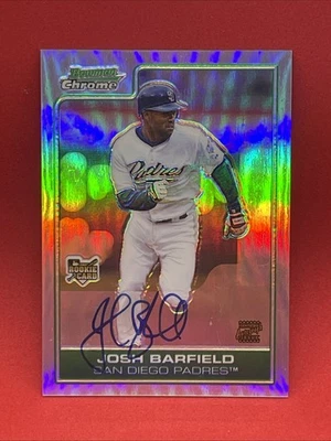 JOSH BARFIELD 2006 Bowman Chrome refrator autógrafo RC #475/500 (#222) - EX/NM - Imagem 1 de 2