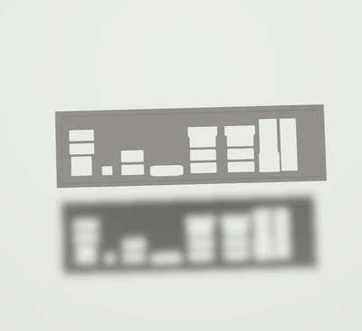 Escudo de E/S Asrock Fatal1ty X99X Killer, color negro/blanco, placa posterior de E/S impresión 3D Foto 1 de 4