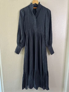 Oliphant Shirt Taille Maxikleid Damen XXS schwarz gold Taschen Witchy Prairie - Bild 1 von 16