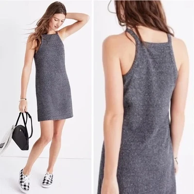 Vestido regata Madewell Oceanside estilo anos 90 gola quadrada cinza urze - Médio - Imagem 1 de 4