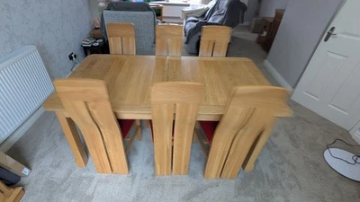 dining table 6 chairs used - Image 1 of 4