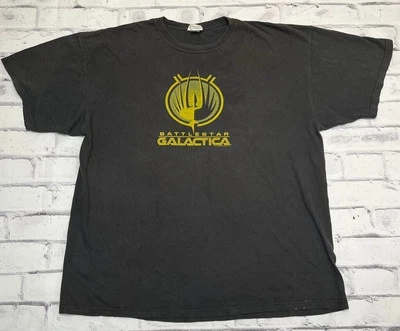 Camisa Battlestar Galactica Adulto XL Negra Ciencia Ficción Ciencia Ficción Futurismo Espacio Foto 1 de 4