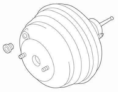 POWER BRAKE BOOSTER 7P0612105 2011-2012 VOLKSWAGEN TOUAREG Foto 1 de 4