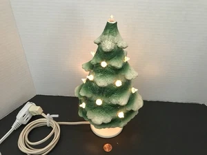 Vintage 30er Jahre Rarität Glolite Pappmaché beleuchteter Weihnachtsbaum - Bild 1 von 5