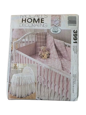 McCalls Home Decorating 3991  Nursery Crib Comforter Bumper Laura Ashley Uncut - Image 1 of 3