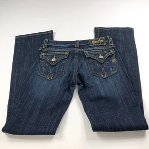 Miss Me Boot 28 (Fits 29W 34L) Low Rise Denim Jeans Distressed - Picture 1 of 9