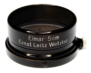 Leica Black Paint FISON Hood for 5cm f3.5 Nickel Elmar .......... Minty - Picture 1 of 9
