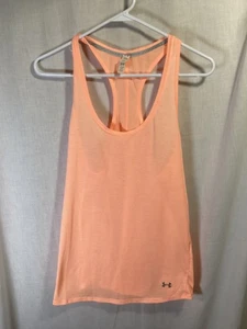 Under Armour HeatGear Women’s Peach Large Sleeveless Polyester Top - Picture 1 of 4