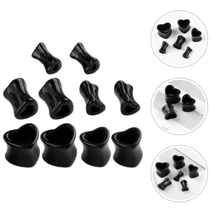 10 pares de medidores de estiramiento de aurícula en forma de corazón expansores huecos - Imagen 1 de 12