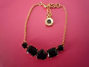 BEAUTIFUL BRACELET "LES NEREIDES" GOLD CRYSTALS SIZES BLACK/DIAMOND NEW - Picture 1 of 1
