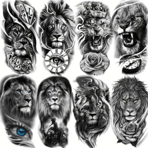Large Temporary Tattoo's Fake Waterproof Body Art Leg Arm Chest Men Women Henna - Picture 1 of 18