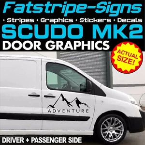 passend für FIAT SCUDO MK2 ADVENTURE TÜR GRAFIK AUFKLEBER DECALS WOHNMOBIL - Bild 1 von 2