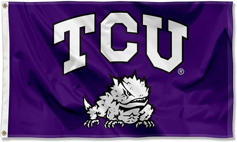 TCU Horned Frogs TCU University Large College Flag Cover