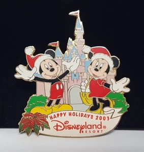2003 Mickey Minnie Disneyland Resort Trading Pin LE 2000 DISNEY Happy Holidays - Picture 1 of 11