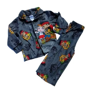 Pigiama ragazzo Disney taglia 2T Jake Neverland Pirates pigiama pantaloni manica lunga bottoni - Foto 1 di 9
