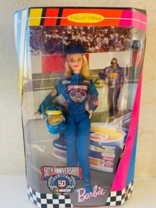 1998 Mattel Barbie Collector Edition 50th Anniversary NASCAR - Mattel 20442 NIB - Picture 1 of 4