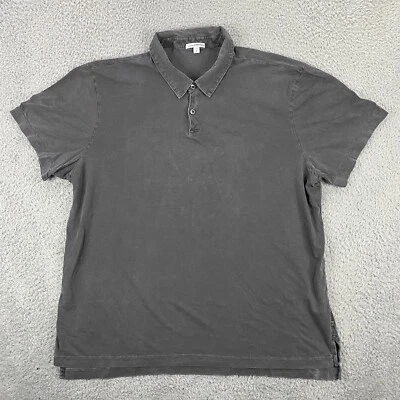 James Perse Polo Shirt Mens 2XL, 5 Short Sleeve Cotton Basic Capsule Gray - Image 1 of 4
